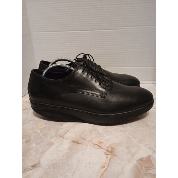 Men\'s 10-10.5 MBT Kabisa Black Nappa Leather Shoes Oxfords Lace-Up 400245-03 main image 6
